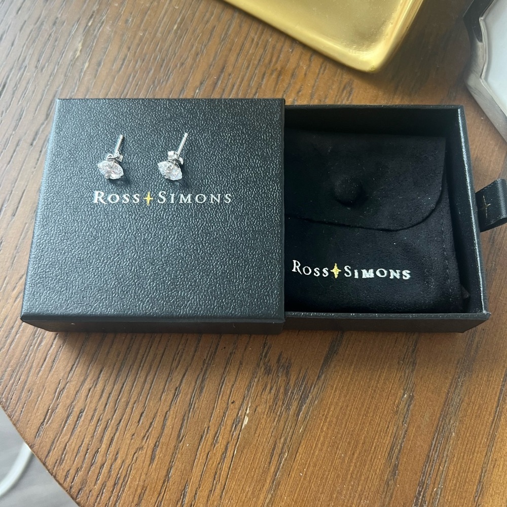 3CTW CZ Studs - White Gold - Picture 6 of 7